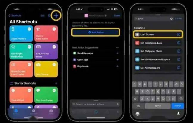 河口苹果14锁屏维修店分享iPhone14升级iOS16.4后如何创建锁屏快捷方式 