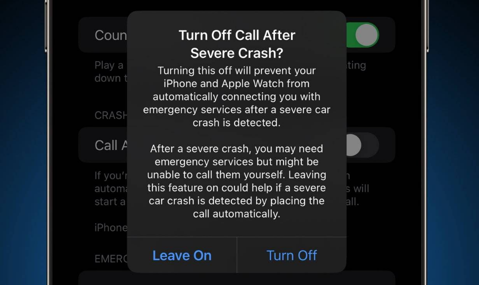 河口苹果14维修分享 iPhone 14 和 Apple Watch 上关闭崩溃检测 