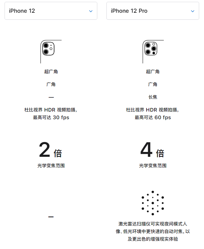 河口苹果手机维修分享苹果 iPhone 12 与 iPhone 12 Pro 选哪款 
